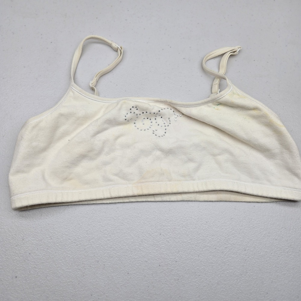 Victoria's Secret Women Bra 36 Ivory Adjustable Strap Bralette Wireless